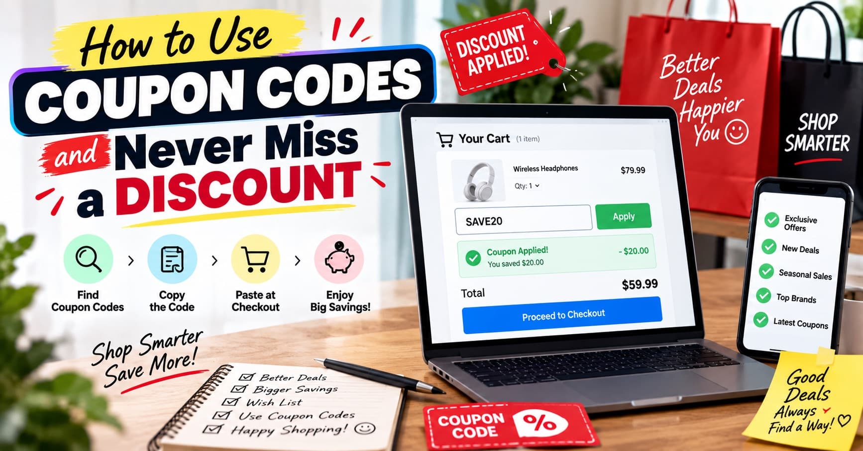 How to Use Coupon Codes and Never Miss a Discount Again